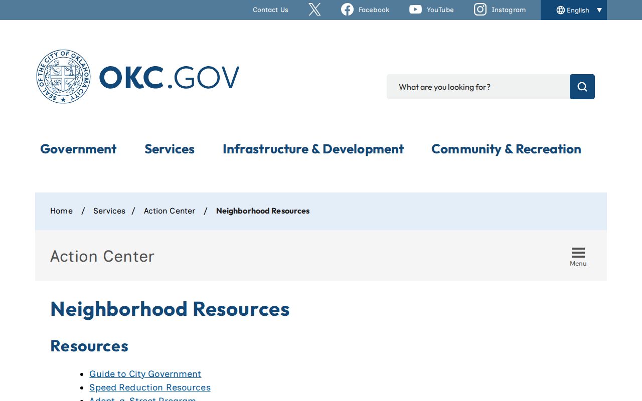 Oklahoma neighbors finding city neighborhood and community resources