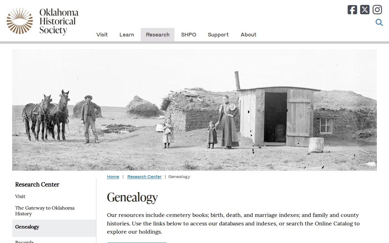 Oklahoma city directory and genealogy holdings listed by the Oklahoma Historical Society