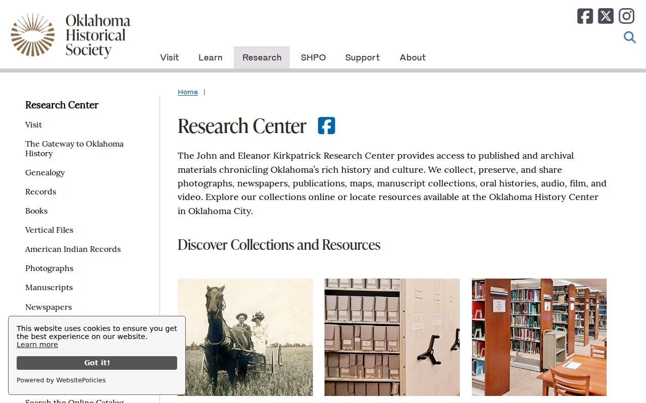 Oklahoma city directory collections in the OHS Research Center catalog